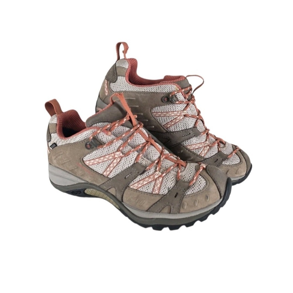 Merrell Siren Sport Waterproof Hiking Shoes Womens 9 Brindle Coral Orange Beige